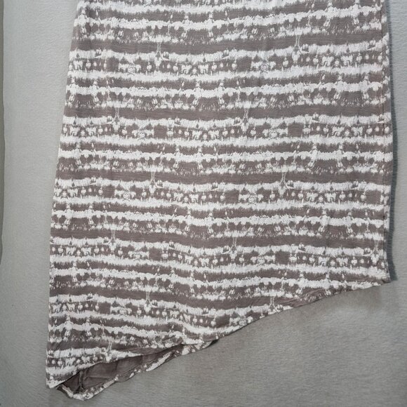 Fresh Produce Midi Shift Dress Womens L Gray Asymmetrical Hem Sleeveless Boho - Picture 6 of 12